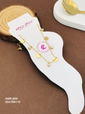 ANK-698 Anti-Tarnish Stainless Steel Anklets - Kiyu ziyu By Anjni Creation