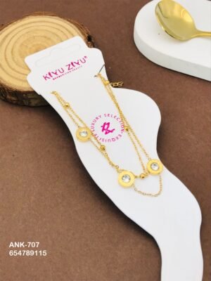 ANK-704 Anti-Tarnish Stainless Steel Anklets - Kiyu ziyu By Anjni Creation