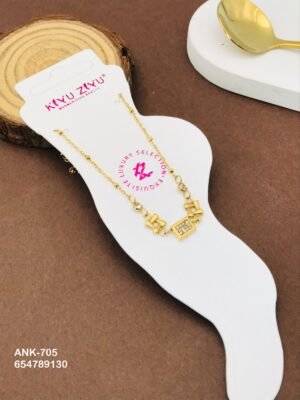 ANK-705 Anti-Tarnish Stainless Steel Anklets - Kiyu ziyu By Anjni Creation