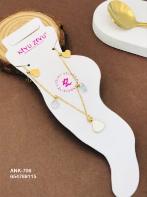 ANK-706 Anti-Tarnish Stainless Steel Anklets - Kiyu ziyu By Anjni Creation