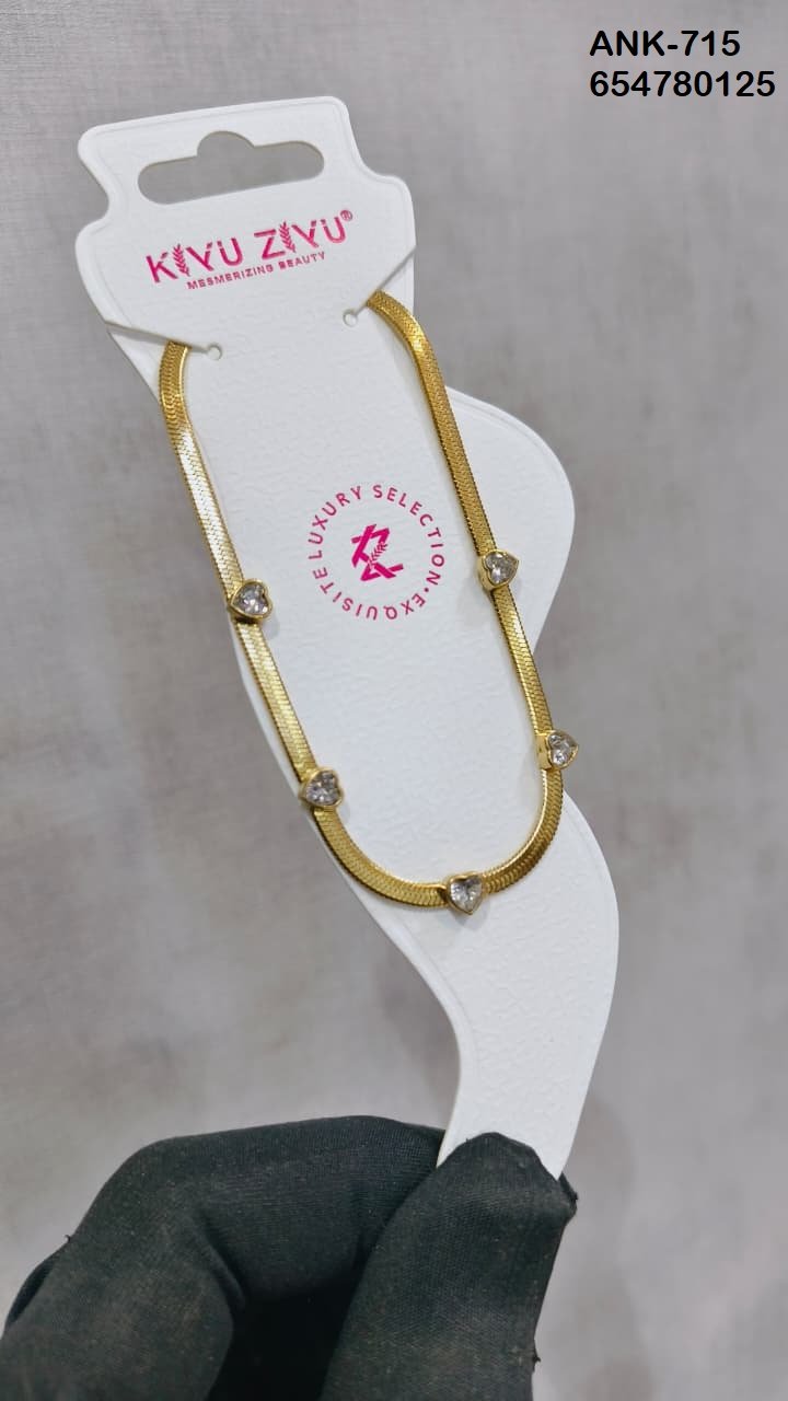 ANK-715 Anti-Tarnish Stainless Steel Anklets - Kiyu ziyu By Anjni Creation