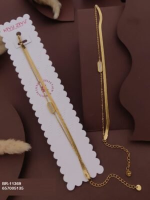 BR-11369 Anti-Tarnish Stainless Steel Chain Bracelets - Kiyu ziyu By Anjni Creation