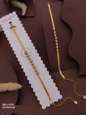 BR-11370 Anti-Tarnish Stainless Steel Chain Bracelets - Kiyu ziyu By Anjni Creation