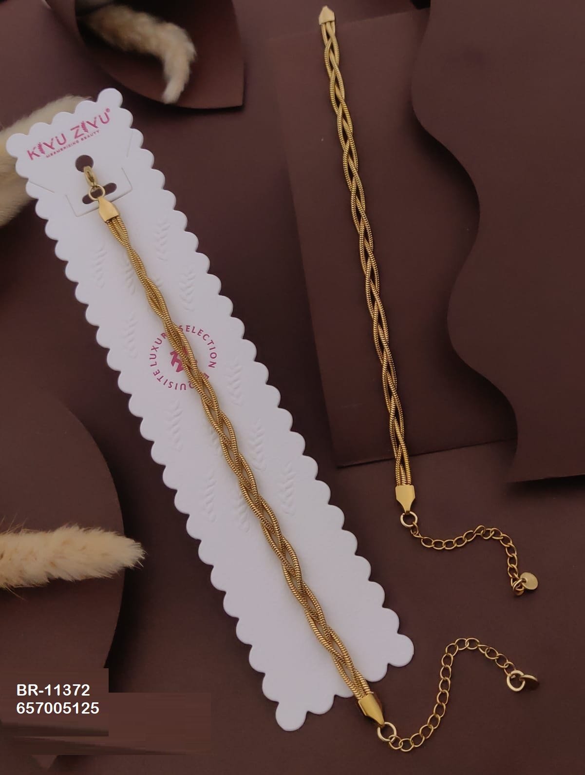 BR-11372 Anti-Tarnish Stainless Steel Chain Bracelets - Kiyu ziyu By Anjni Creation