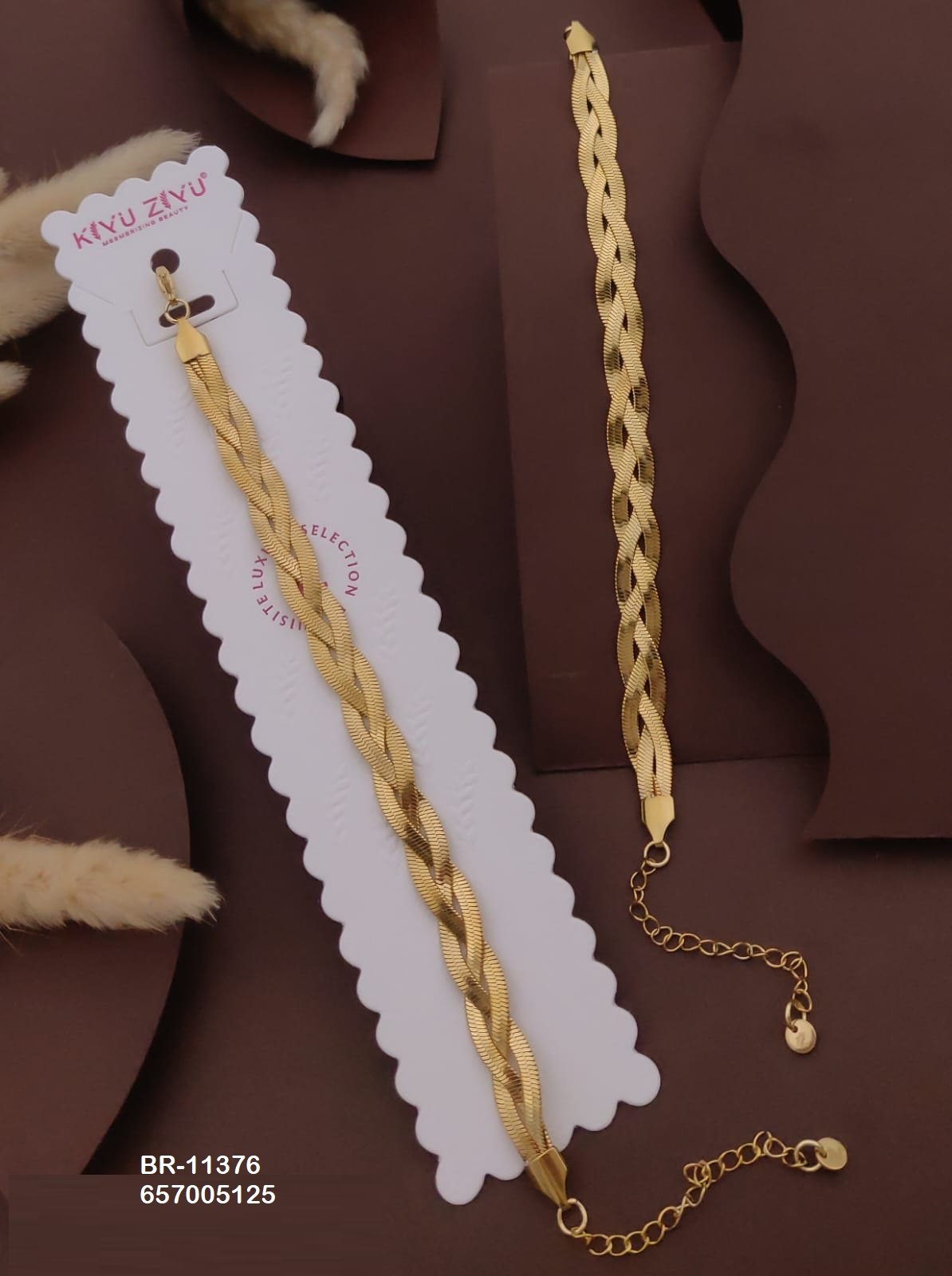 BR-11376 Anti-Tarnish Stainless Steel Chain Bracelets - Kiyu ziyu By Anjni Creation