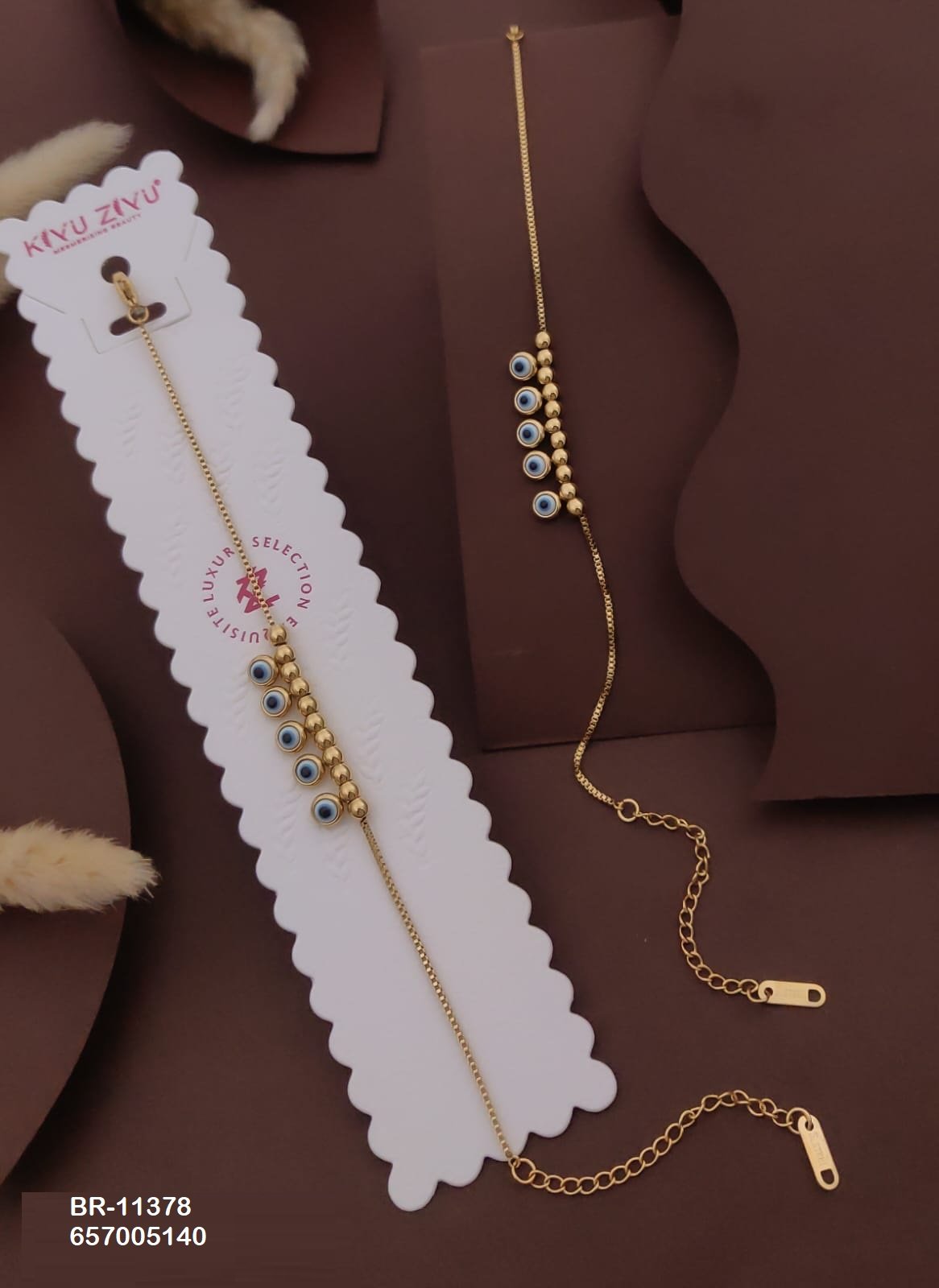 BR-11378 Anti-Tarnish Stainless Steel Chain Bracelets - Kiyu ziyu By Anjni Creation
