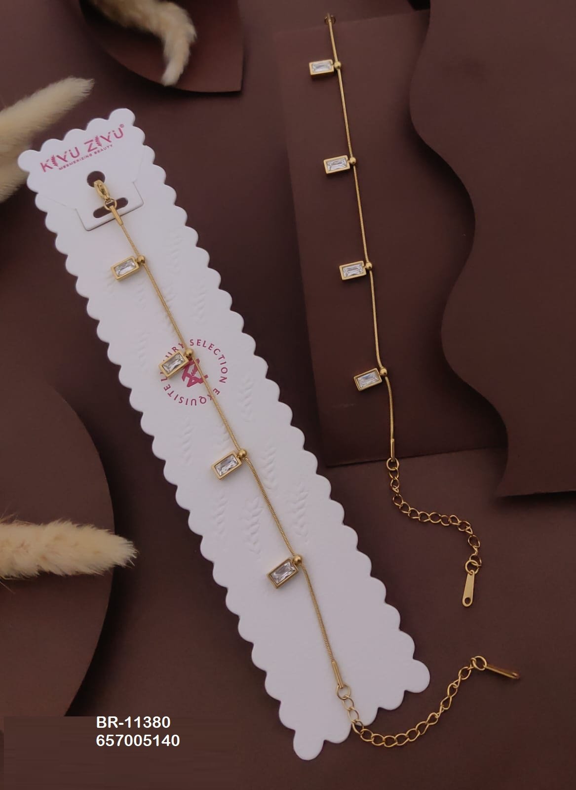 BR-11380 Anti-Tarnish Stainless Steel Chain Bracelets - Kiyu ziyu By Anjni Creation