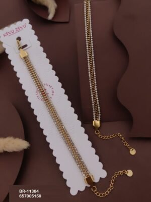 BR-11384 Anti-Tarnish Stainless Steel Chain Bracelets - Kiyu ziyu By Anjni Creation