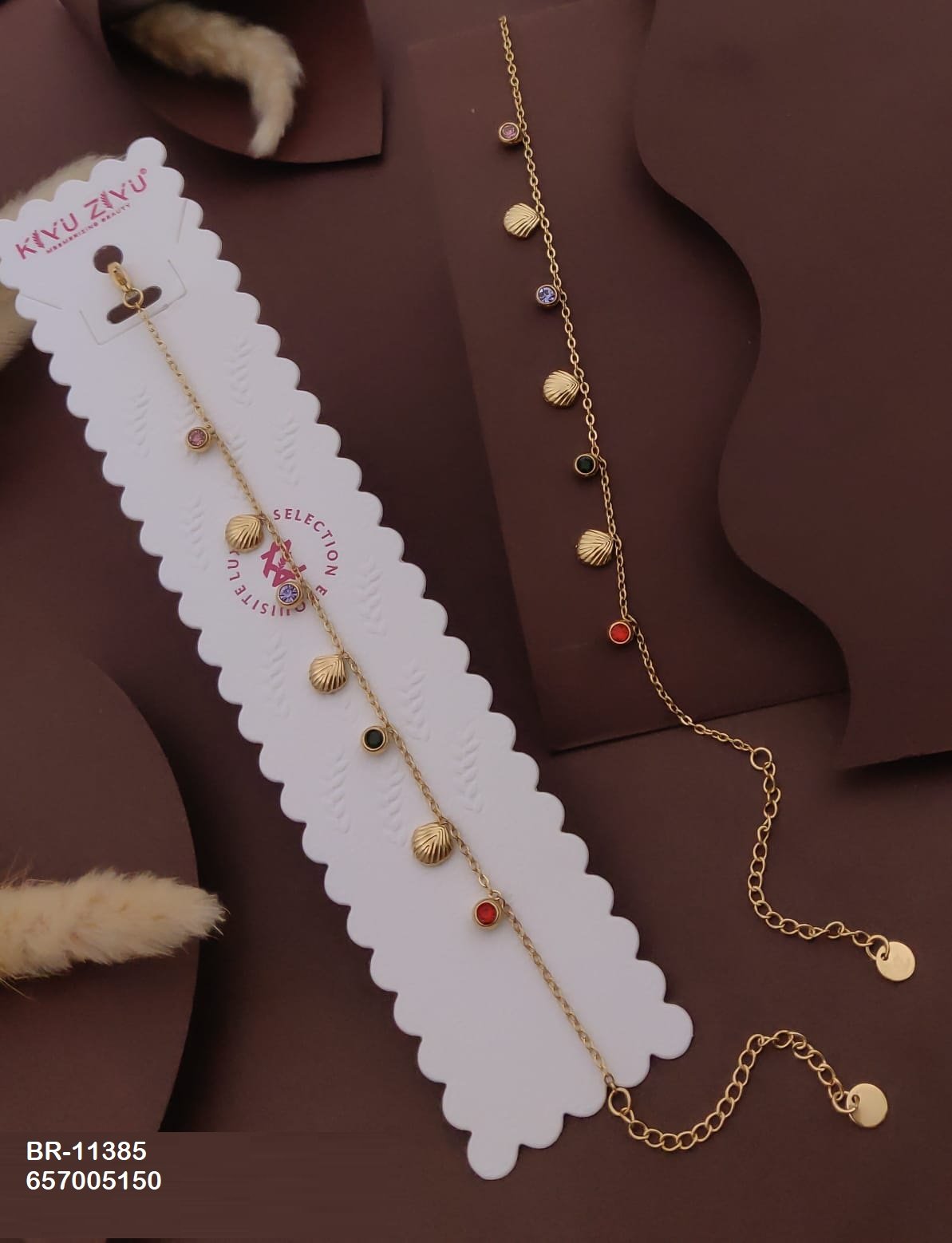 BR-11385 Anti-Tarnish Stainless Steel Chain Bracelets - Kiyu ziyu By Anjni Creation