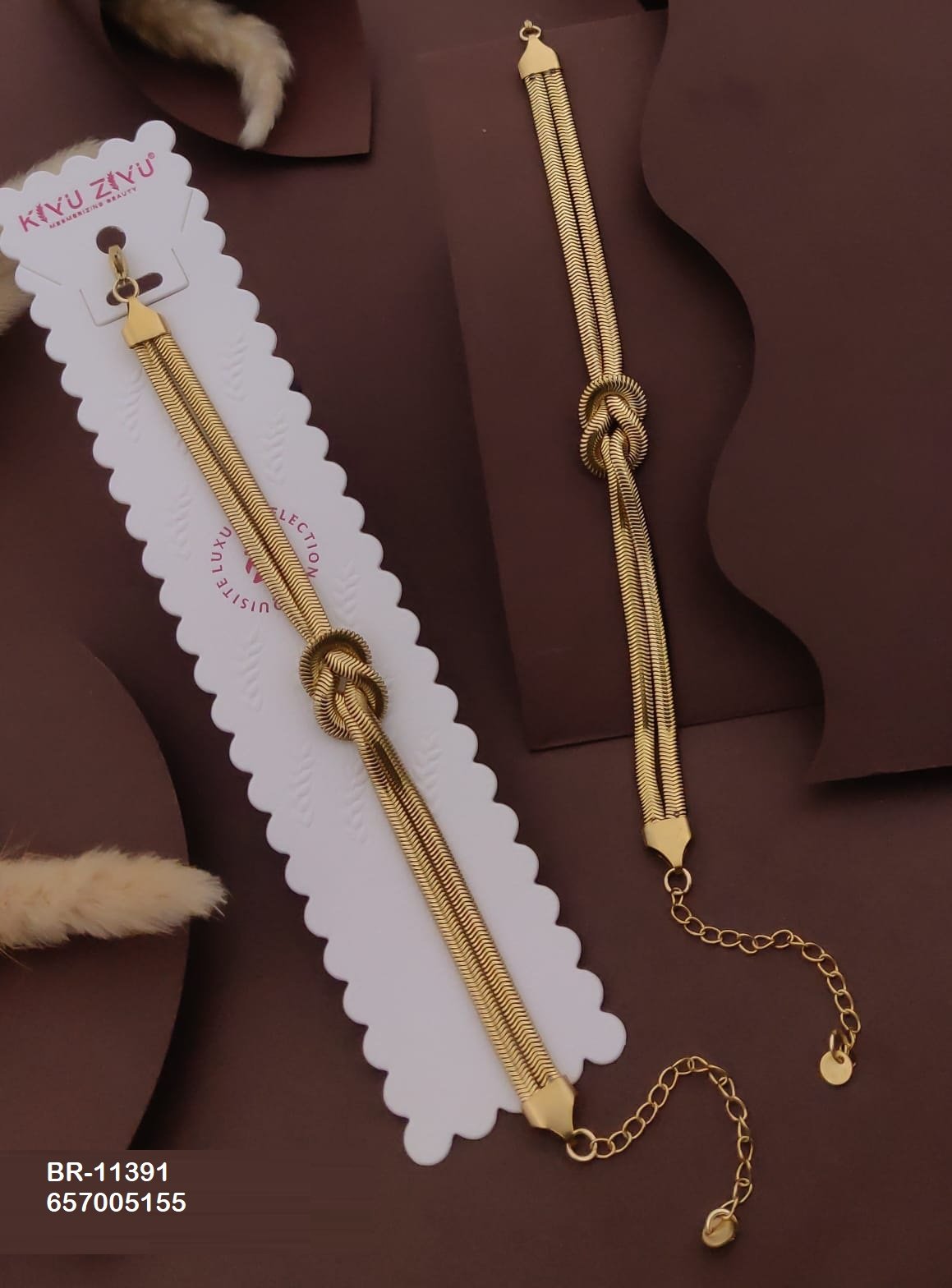BR-11391 Anti-Tarnish Stainless Steel Chain Bracelets - Kiyu ziyu By Anjni Creation