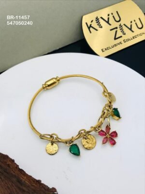 BR-11457 Anti-Tarnish Stainless Steel Charms Style Bracelet - Kiyu ziyu By Anjni Creation