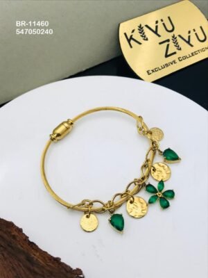BR-11460 Anti-Tarnish Stainless Steel Charms Style Bracelet - Kiyu ziyu By Anjni Creation