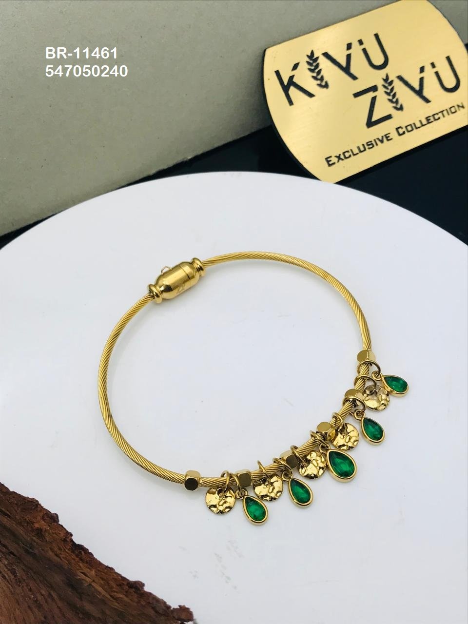 BR-11461 Anti-Tarnish Stainless Steel Charms Style Bracelet - Kiyu ziyu By Anjni Creation