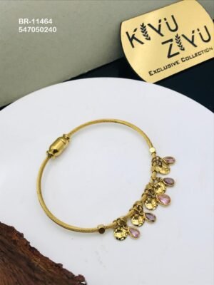 BR-11464 Anti-Tarnish Stainless Steel Charms Style Bracelet - Kiyu ziyu By Anjni Creation