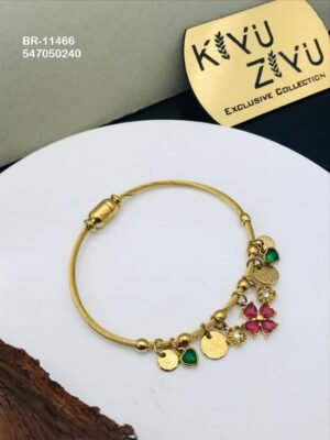 BR-11466 Anti-Tarnish Stainless Steel Charms Style Bracelet - Kiyu ziyu By Anjni Creation