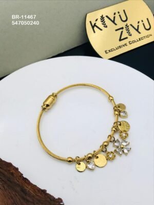 BR-11467 Anti-Tarnish Stainless Steel Charms Style Bracelet - Kiyu ziyu By Anjni Creation
