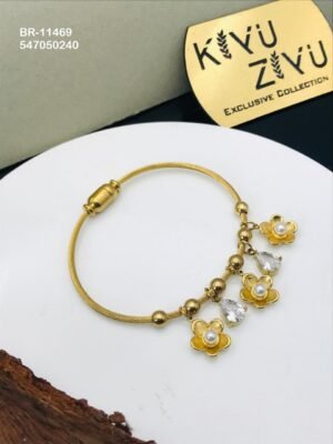 BR-11469 Anti-Tarnish Stainless Steel Charms Style Bracelet - Kiyu ziyu By Anjni Creation