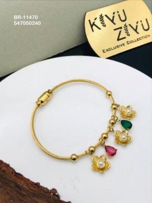 BR-11470 Anti-Tarnish Stainless Steel Charms Style Bracelet - Kiyu ziyu By Anjni Creation