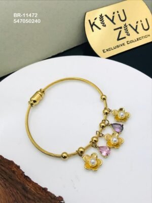 BR-11472 Anti-Tarnish Stainless Steel Charms Style Bracelet - Kiyu ziyu By Anjni Creation