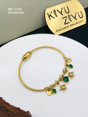 BR-11475 Anti-Tarnish Stainless Steel Charms Style Bracelet - Kiyu ziyu By Anjni Creation