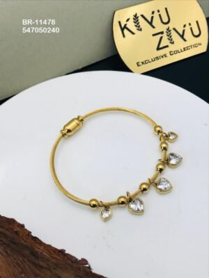 BR-11478 Anti-Tarnish Stainless Steel Charms Style Bracelet - Kiyu ziyu By Anjni Creation