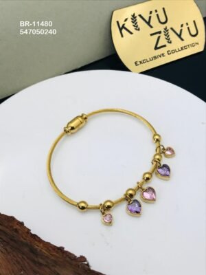 BR-11480 Anti-Tarnish Stainless Steel Charms Style Bracelet - Kiyu ziyu By Anjni Creation