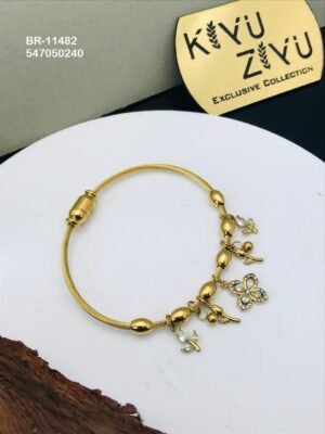 BR-11482 Anti-Tarnish Stainless Steel Charms Style Bracelet - Kiyu ziyu By Anjni Creation