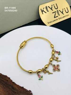BR-11485 Anti-Tarnish Stainless Steel Charms Style Bracelet - Kiyu ziyu By Anjni Creation