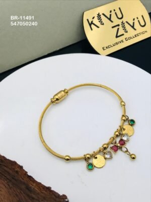 BR-11491 Anti-Tarnish Stainless Steel Charms Style Bracelet - Kiyu ziyu By Anjni Creation