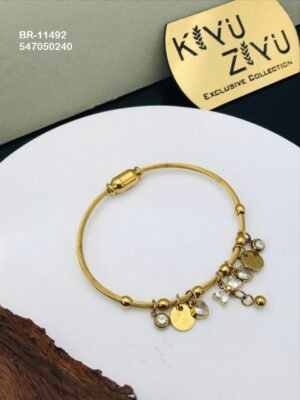 BR-11492 Anti-Tarnish Stainless Steel Charms Style Bracelet - Kiyu ziyu By Anjni Creation
