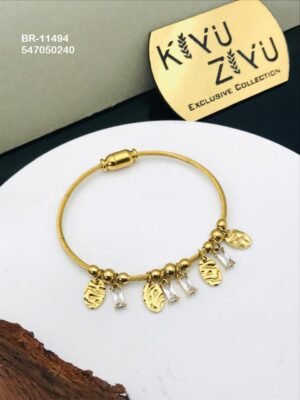 BR-11494 Anti-Tarnish Stainless Steel Charms Style Bracelet - Kiyu ziyu By Anjni Creation