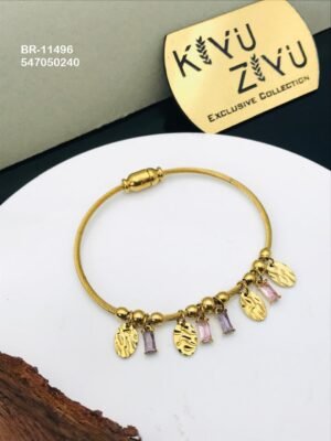 BR-11496 Anti-Tarnish Stainless Steel Charms Style Bracelet - Kiyu ziyu By Anjni Creation