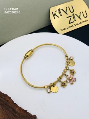 BR-11501 Anti-Tarnish Stainless Steel Charms Style Bracelet - Kiyu ziyu By Anjni Creation