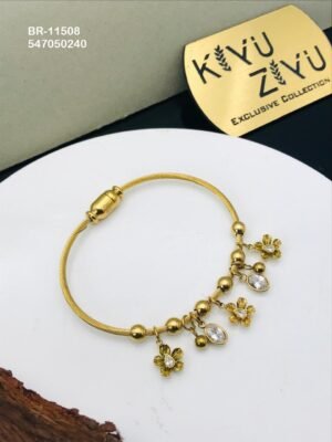 BR-11508 Anti-Tarnish Stainless Steel Charms Style Bracelet - Kiyu ziyu By Anjni Creation