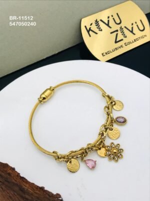 BR-11512 Anti-Tarnish Stainless Steel Charms Style Bracelet - Kiyu ziyu By Anjni Creation