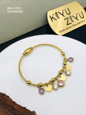 BR-11515 Anti-Tarnish Stainless Steel Charms Style Bracelet - Kiyu ziyu By Anjni Creation