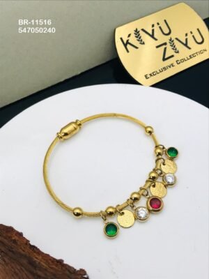 BR-11516 Anti-Tarnish Stainless Steel Charms Style Bracelet - Kiyu ziyu By Anjni Creation