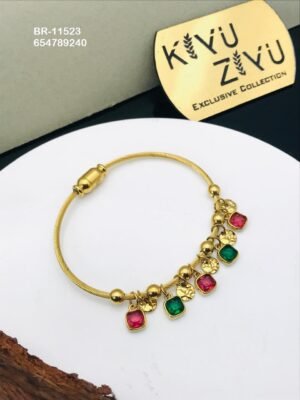 BR-11523 Anti-Tarnish Stainless Steel Charms Style Bracelet - Kiyu ziyu By Anjni Creation