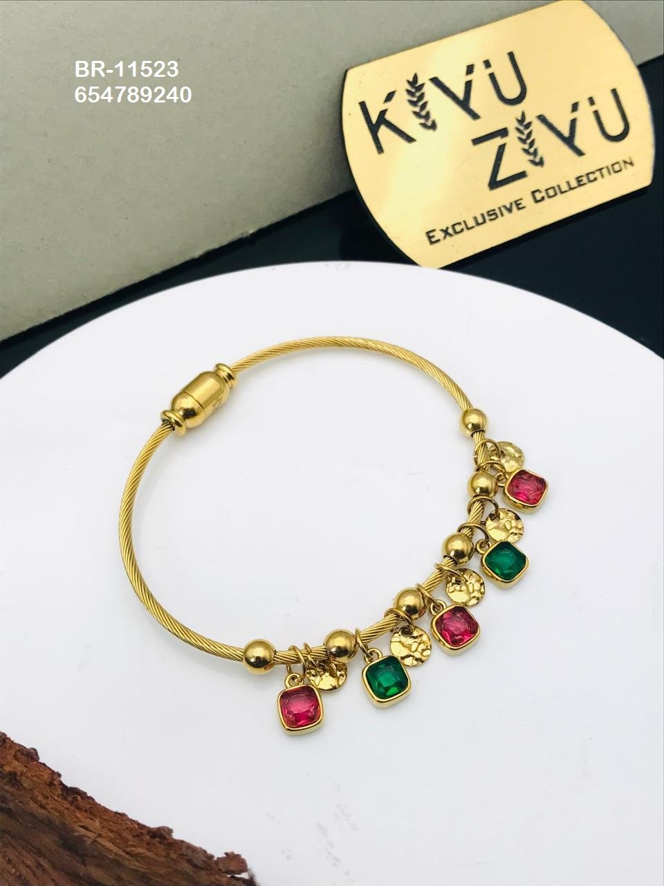 BR-11523 Anti-Tarnish Stainless Steel Charms Style Bracelet - Kiyu ziyu By Anjni Creation
