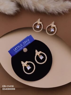 ER-11418 Anti-Tarnish Imported Earrings - Kiyu ziyu By Anjni Creation