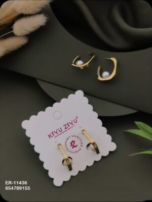 ER-11436 Anti-Tarnish Stainless Steel Earrings - Kiyu ziyu By Anjni Creation