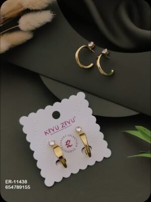 ER-11438 Anti-Tarnish Stainless Steel Earrings - Kiyu ziyu By Anjni Creation