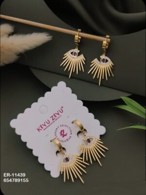 ER-11439 Anti-Tarnish Stainless Steel Earrings - Kiyu ziyu By Anjni Creation