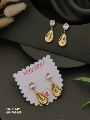 ER-11442 Anti-Tarnish Stainless Steel Earrings - Kiyu ziyu By Anjni Creation