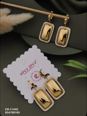ER-11445 Anti-Tarnish Stainless Steel Earrings - Kiyu ziyu By Anjni Creation
