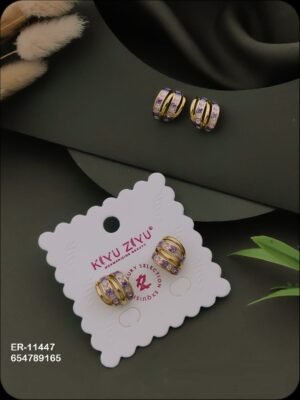 ER-11447 Anti-Tarnish Stainless Steel Earrings - Kiyu ziyu By Anjni Creation