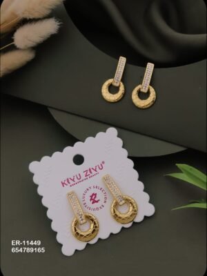 ER-11449 Anti-Tarnish Stainless Steel Earrings - Kiyu ziyu By Anjni Creation
