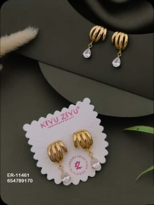 ER-11461 Anti-Tarnish Stainless Steel Earrings - Kiyu ziyu By Anjni Creation