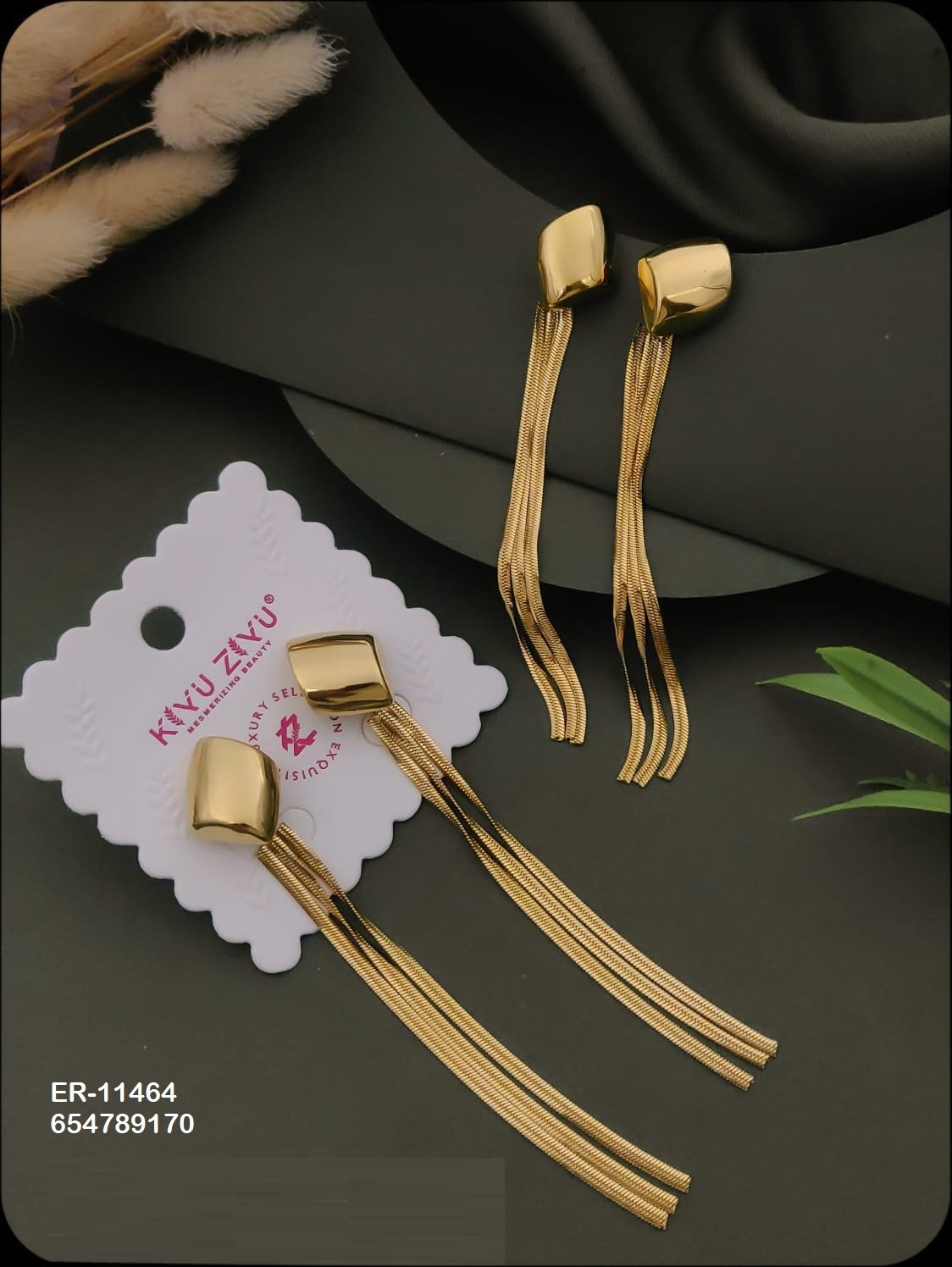ER-11464 Anti-Tarnish Stainless Steel Earrings - Kiyu ziyu By Anjni Creation