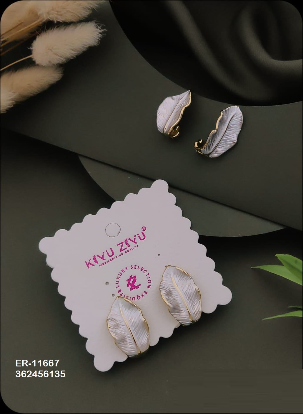 ER-11667 Anti-Tarnish Stainless Steel Earrings - Kiyu ziyu By Anjni Creation